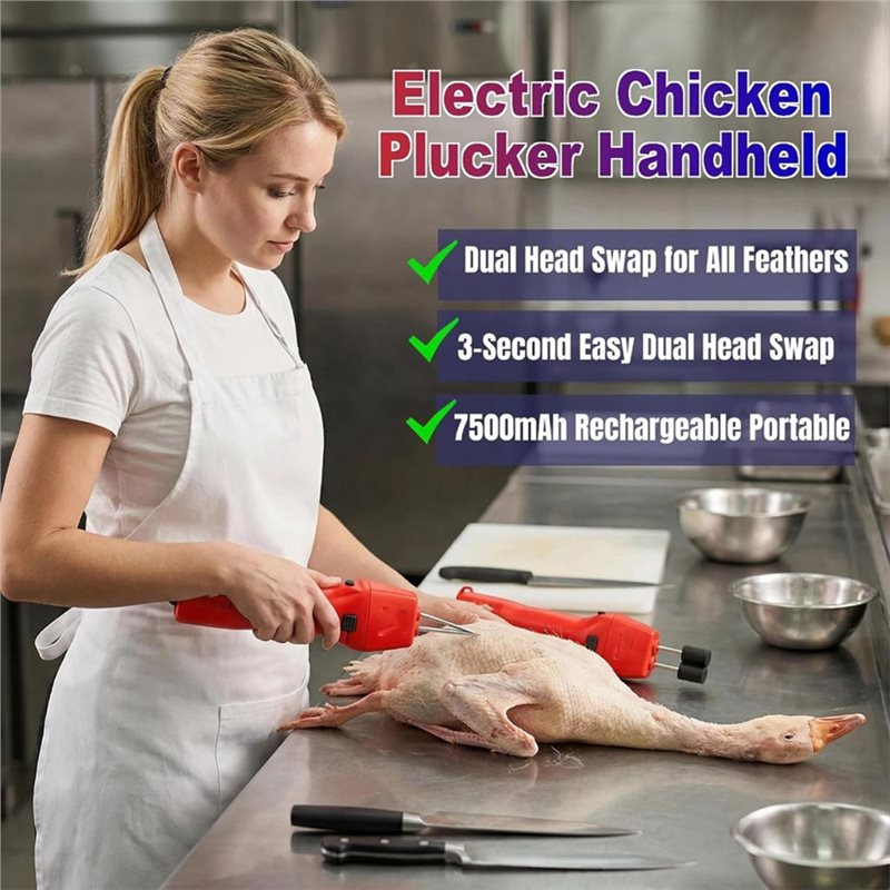 ABKY-전기식 가금류 털뽑이 기계, 무선 충전식 듀얼 - Chicken Plucker Machine 리뷰 및 가격